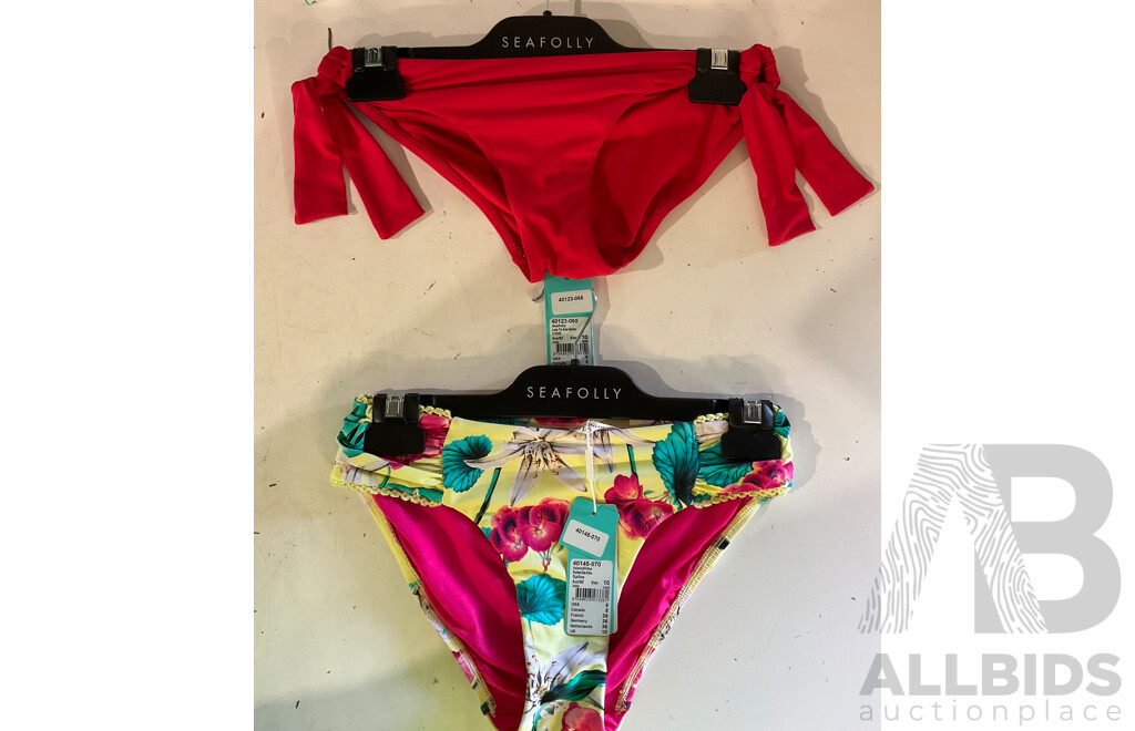 SEAFOLLY, MILEA Women's Swimwear (SIZE S/10) - Lot of 13 -  Estimated Total ORP $1000.00
