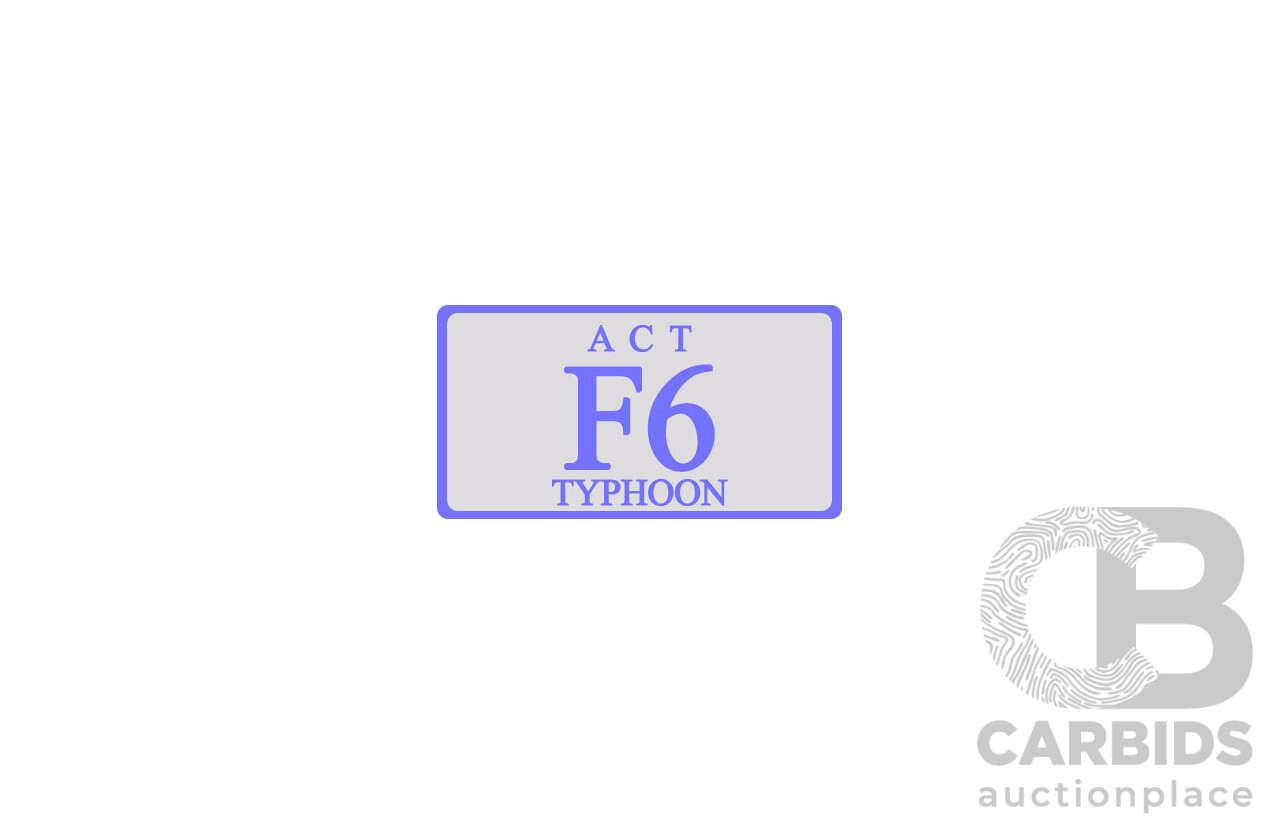 ACT Custom Number Plates - F6