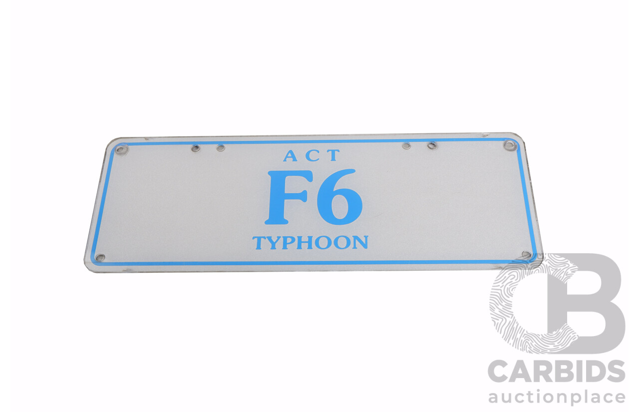 ACT Custom Number Plates -  F6