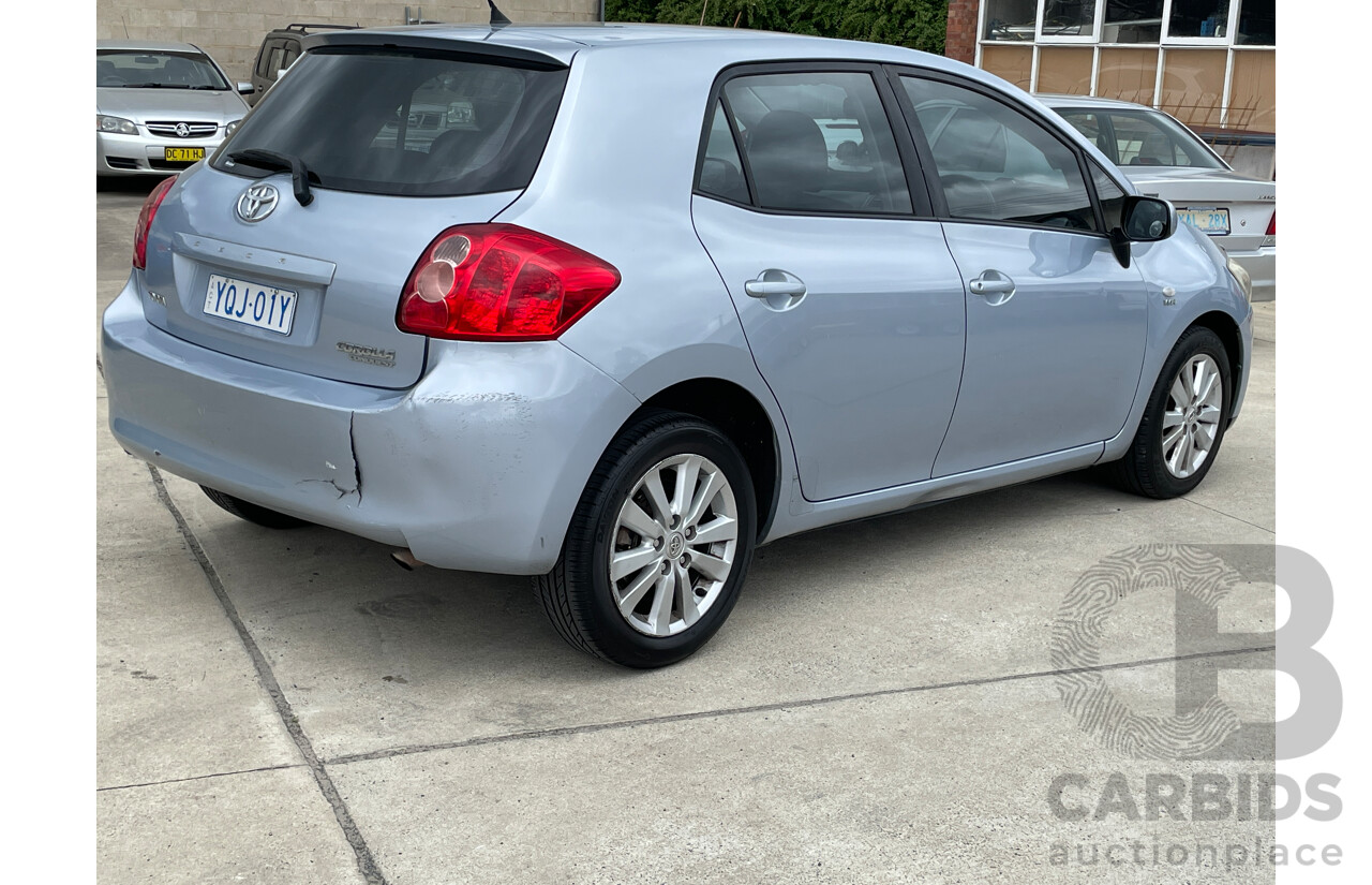 7/2007 Toyota Corolla Conquest ZRE152R 5d Hatchback Silver 1.8L