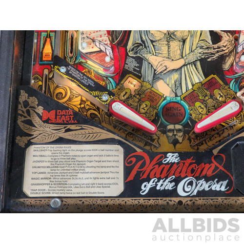 01/1990 Phantom of the Opera (500-5508-01) Data East Solid State Pinball Machine