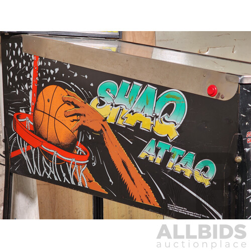 02/1995 Shaq Attaq (743) Premier Pinball Solid State Pinball Machine