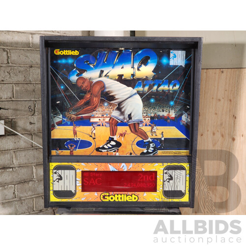 02/1995 Shaq Attaq (743) Premier Pinball Solid State Pinball Machine