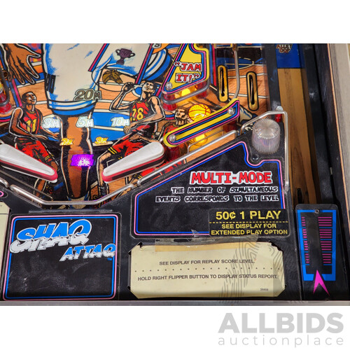 02/1995 Shaq Attaq (743) Premier Pinball Solid State Pinball Machine