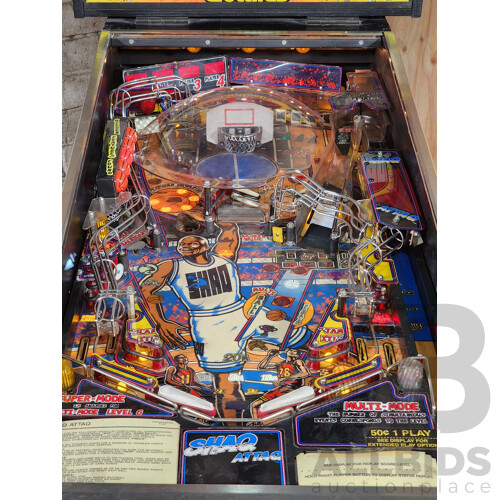 02/1995 Shaq Attaq (743) Premier Pinball Solid State Pinball Machine