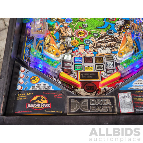 04/1993 Jurassic Park (500-5520-01) Data East Solid State Pinball