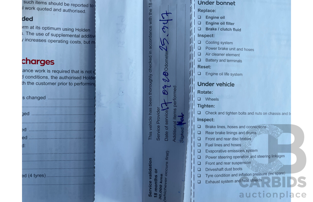 9/2018 Holden Barina LS TM 5d Hatchback White 1.6L