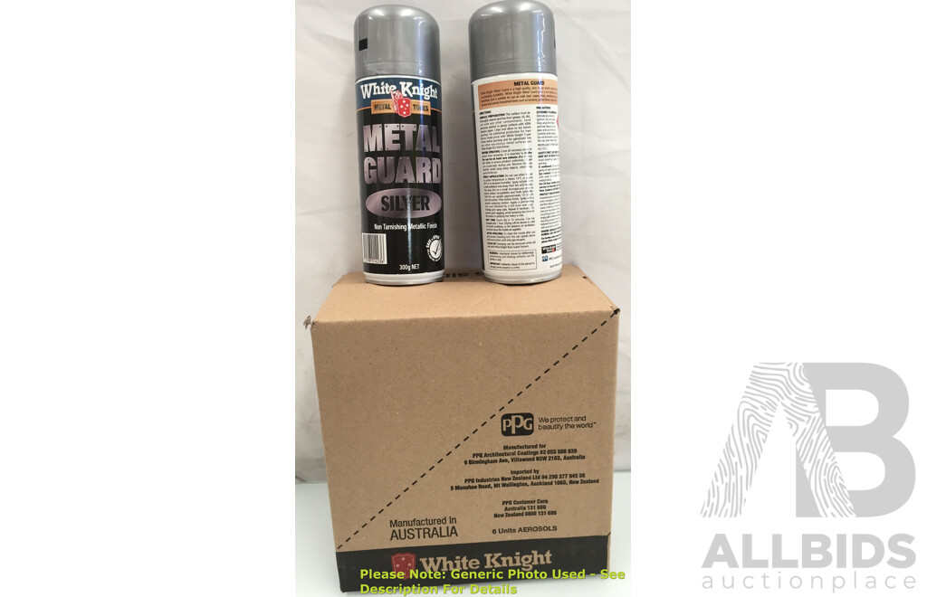 White Knight Silver Metal Guard (Box of 6) - Lot of 2 - ORP $346.80