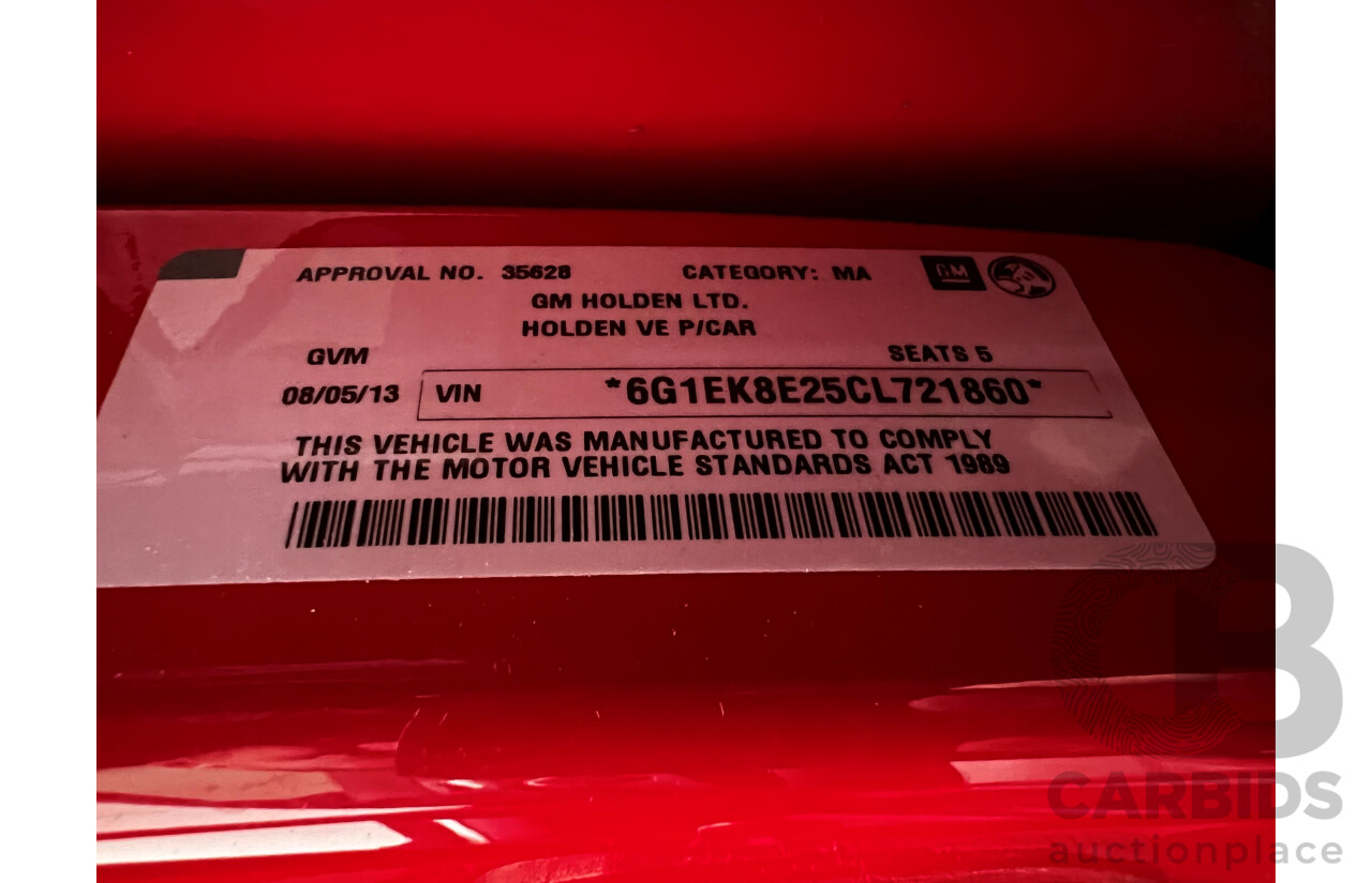 5/2013 Holden Commodore SS-V Z-Series VE II MY13 4d Sportwagon Red 6.0L V8