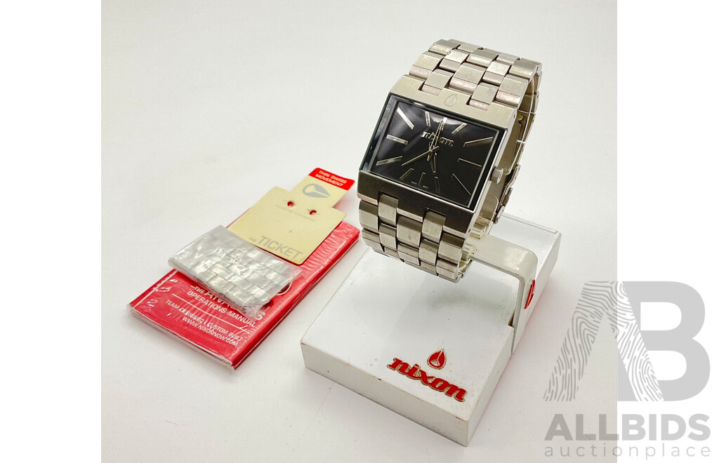 Men's Nixon 'Golden the Ticket' Stainless Steel Wrist Watch, Ex Display, Swiss Movement