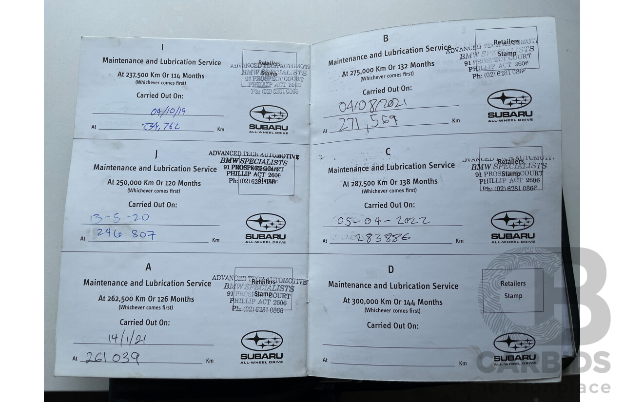 4/2010 Subaru Tribeca 3.6R Premium (7 Seat) MY10 4d Wagon Red 3.6L