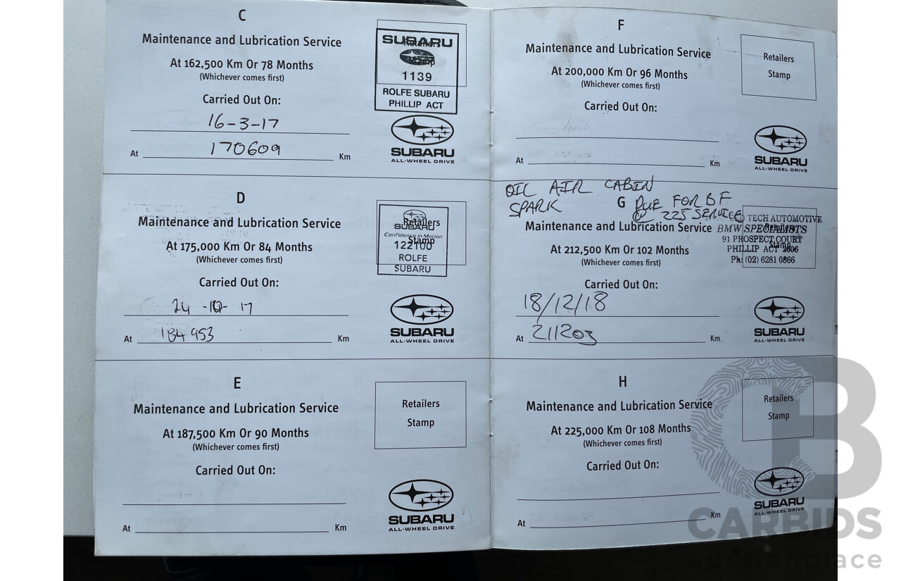 4/2010 Subaru Tribeca 3.6R Premium (7 Seat) MY10 4d Wagon Red 3.6L