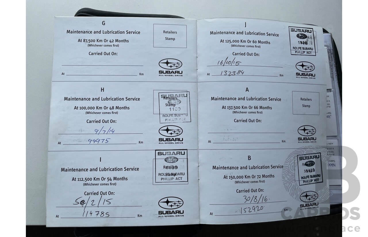 4/2010 Subaru Tribeca 3.6R Premium (7 Seat) MY10 4d Wagon Red 3.6L