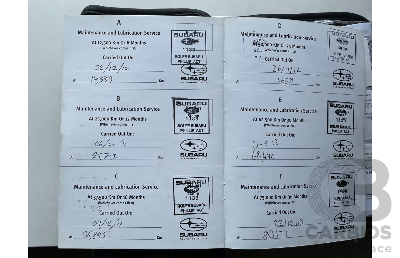 4/2010 Subaru Tribeca 3.6R Premium (7 Seat) MY10 4d Wagon Red 3.6L