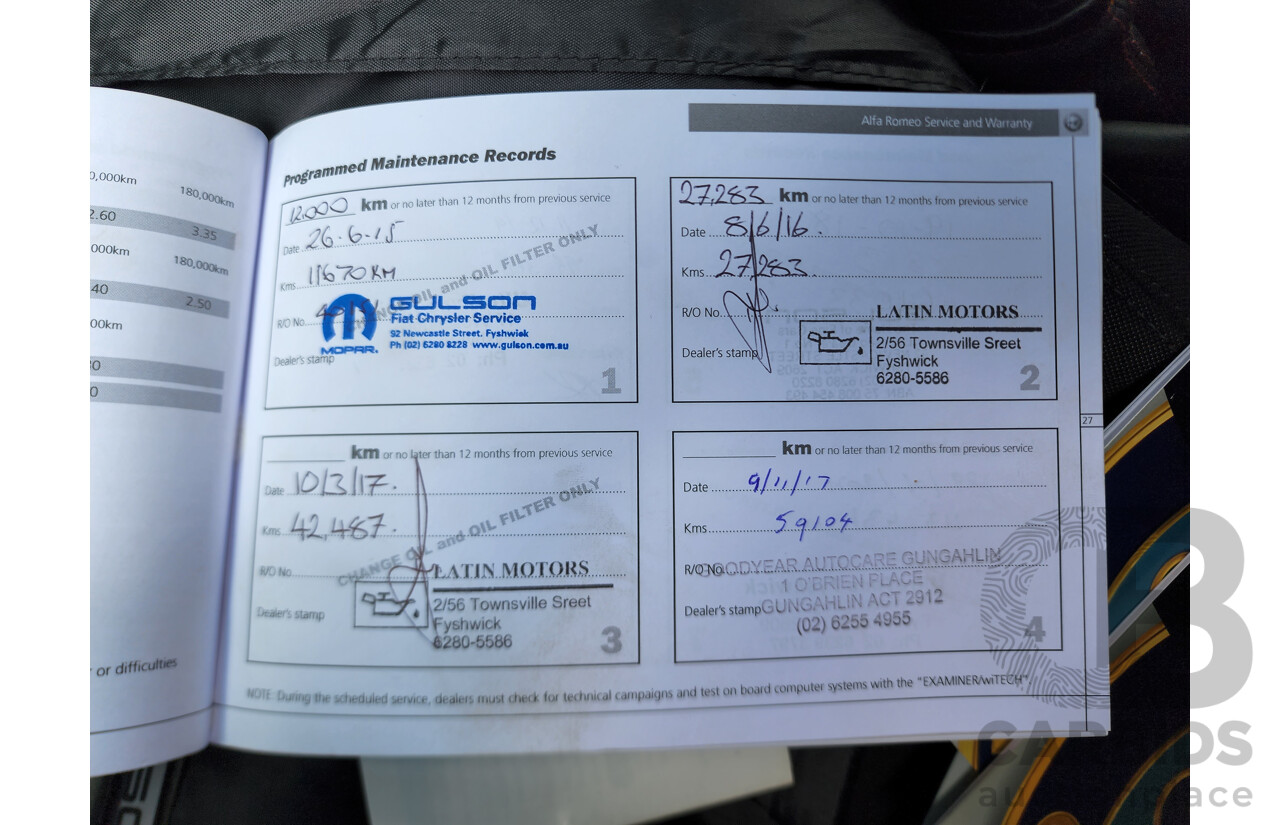 3/2013 Alfa Romeo Giulietta Distinctive Jtd-M  5d Hatchback White 2.0L Turbo Diesel