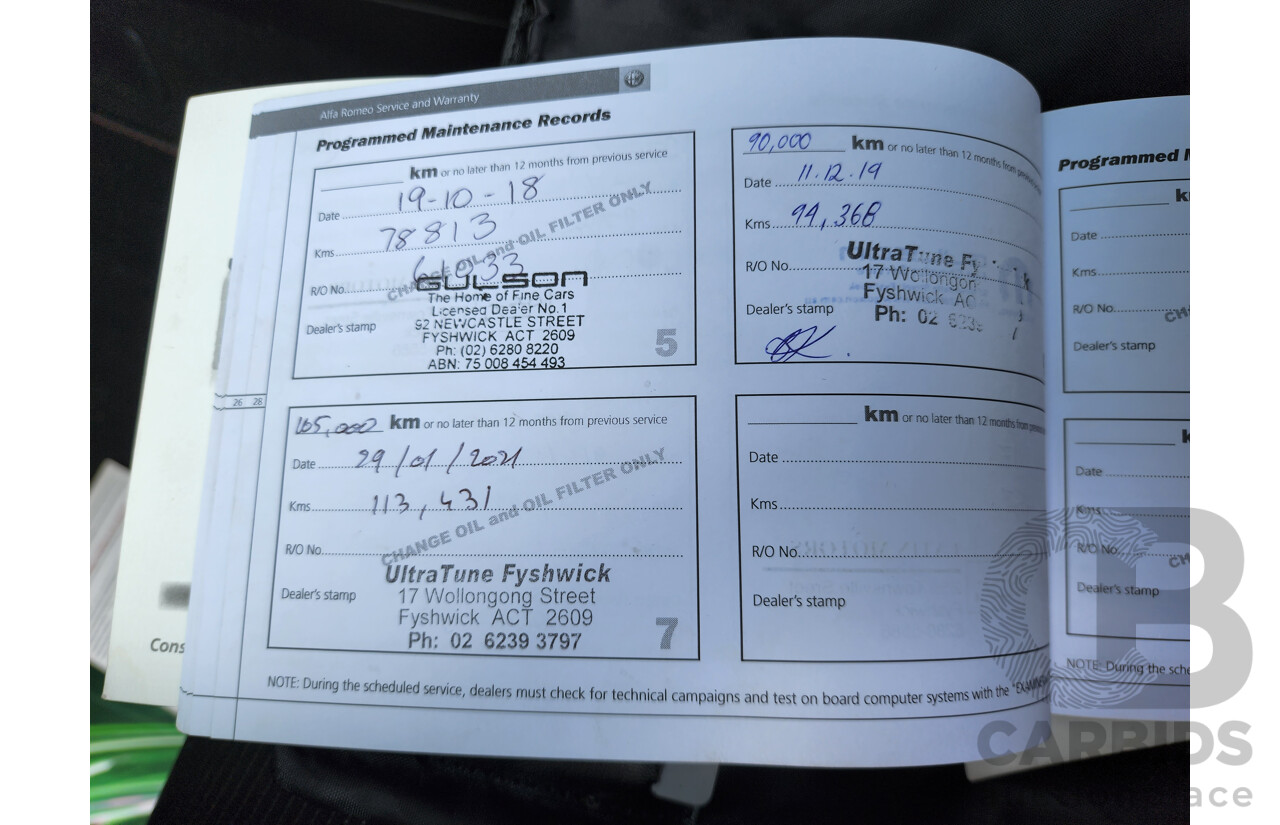 3/2013 Alfa Romeo Giulietta Distinctive Jtd-M  5d Hatchback White 2.0L Turbo Diesel