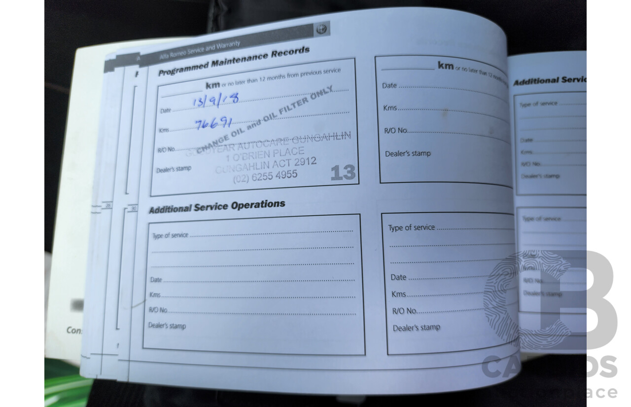 3/2013 Alfa Romeo Giulietta Distinctive Jtd-M  5d Hatchback White 2.0L Turbo Diesel