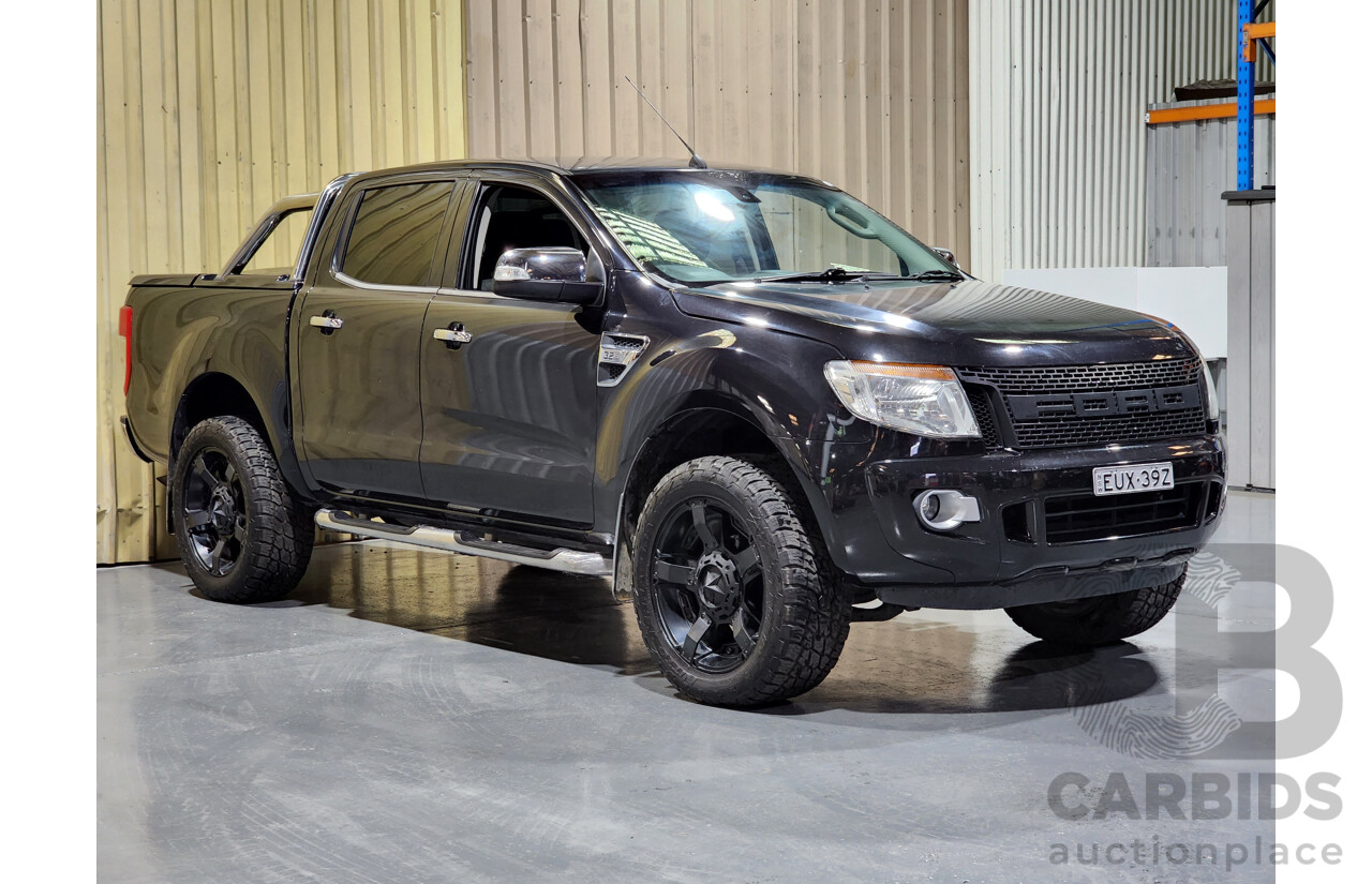 3/2012 Ford Ranger XLT 3.2 (4x4) PX Dual Cab Utility Black 3.2L Turbo Diesel