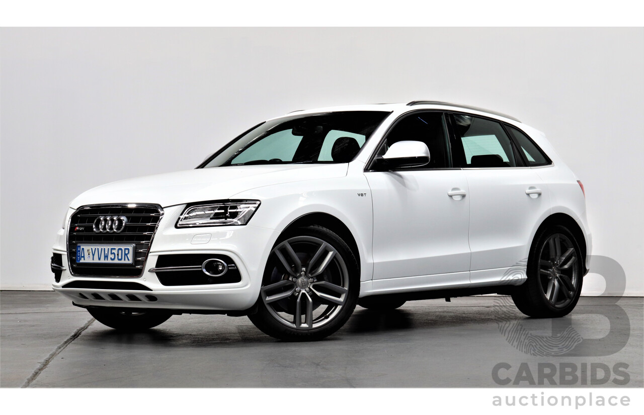 2/2014 Audi SQ5 3.0 TDI Quattro 8R MY14 5d Wagon White 3.0L Turbo Diesel V6