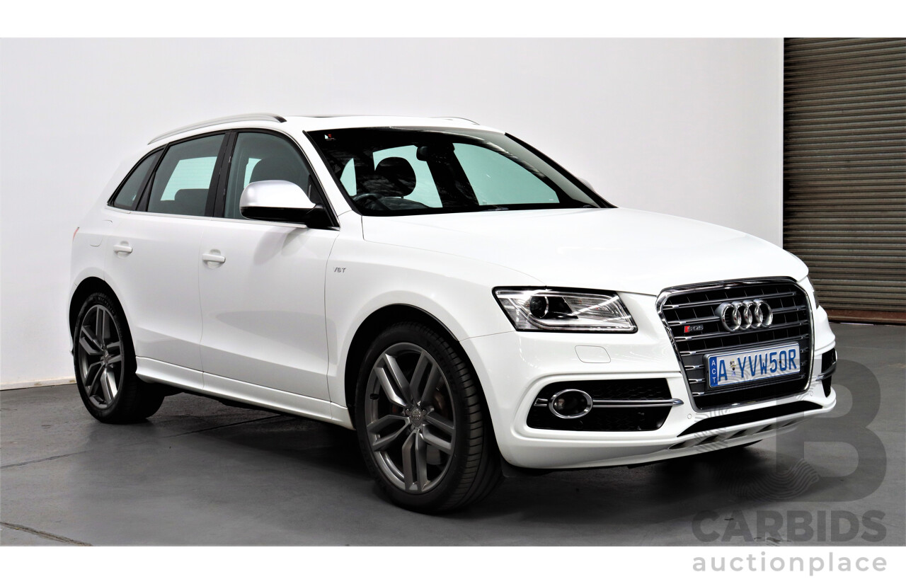2/2014 Audi SQ5 3.0 TDI Quattro 8R MY14 5d Wagon White 3.0L Turbo Diesel V6