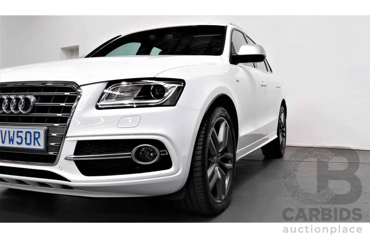 2/2014 Audi SQ5 3.0 TDI Quattro 8R MY14 5d Wagon White 3.0L Turbo Diesel V6