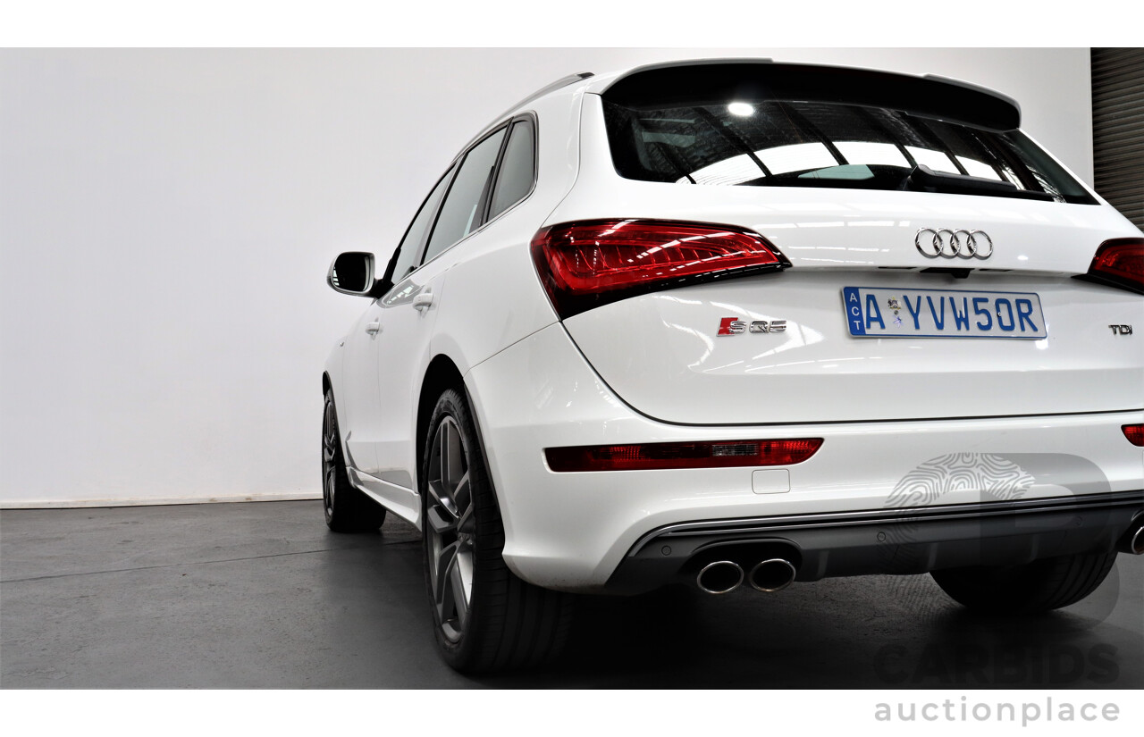 2/2014 Audi SQ5 3.0 TDI Quattro 8R MY14 5d Wagon White 3.0L Turbo Diesel V6