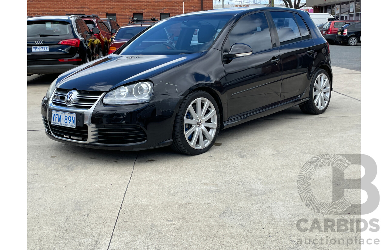 3/2008 Volkswagen Golf R32 1K MY09 5d Hatchback Black 3.2L