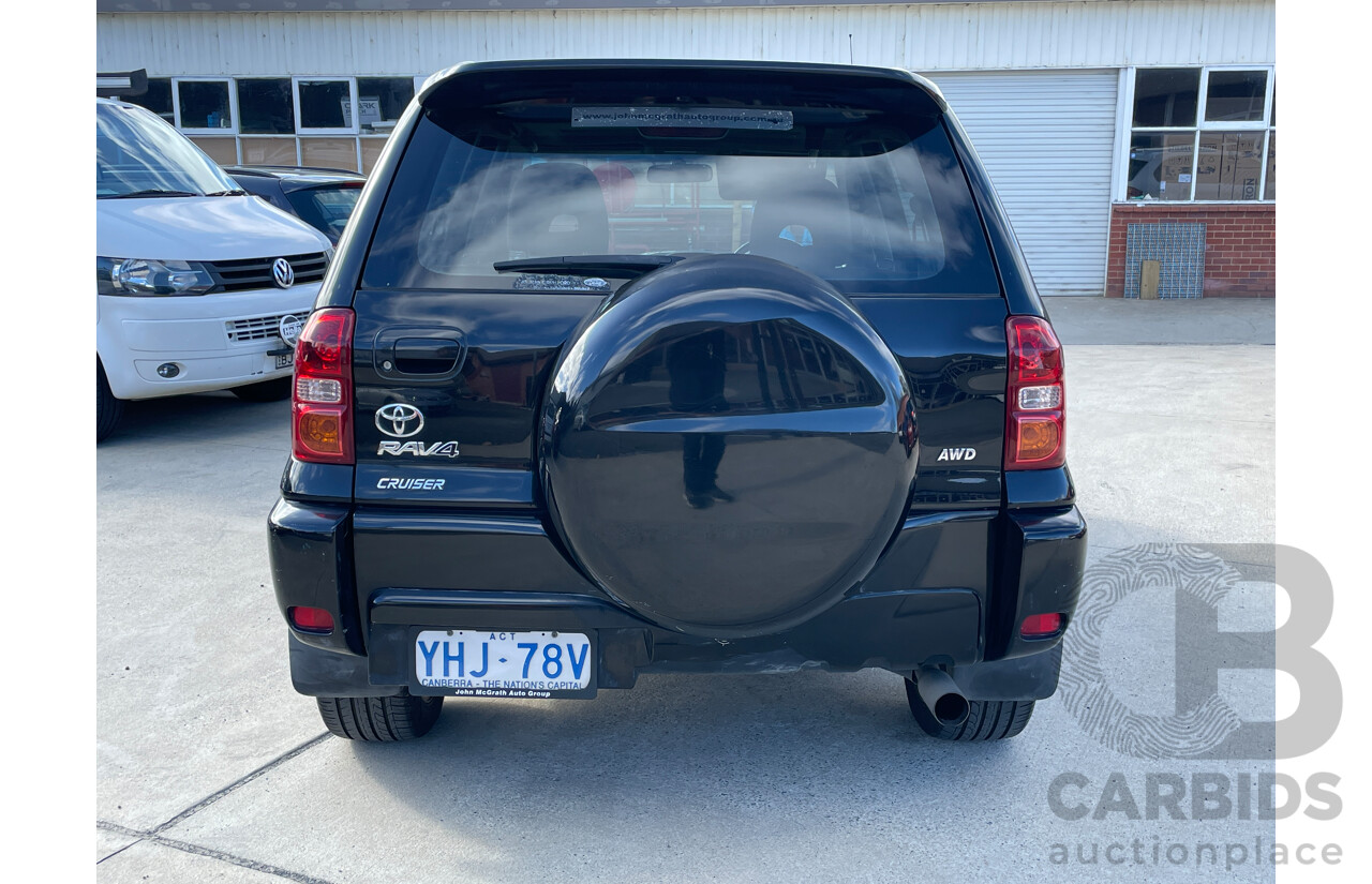 10/2005 Toyota Rav4 Cruiser (4x4) ACA23R 4d Wagon Black 2.4L