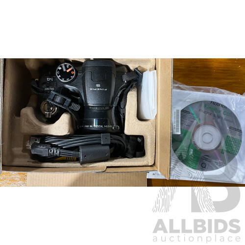Collection of Two Cameras in Original Boxes - Sony Cybershot DSC-S500, Fujifilm Finepix S2950 and an Otek HD Underwater Video Camera in Original Box, Plus Various Lenses and a Vintage Asahi Spotmatic Pentax Camera and More