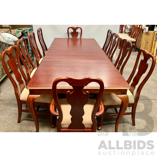 Drexler Heritage Wood Dining Table & Chairs Set - Lot of 15