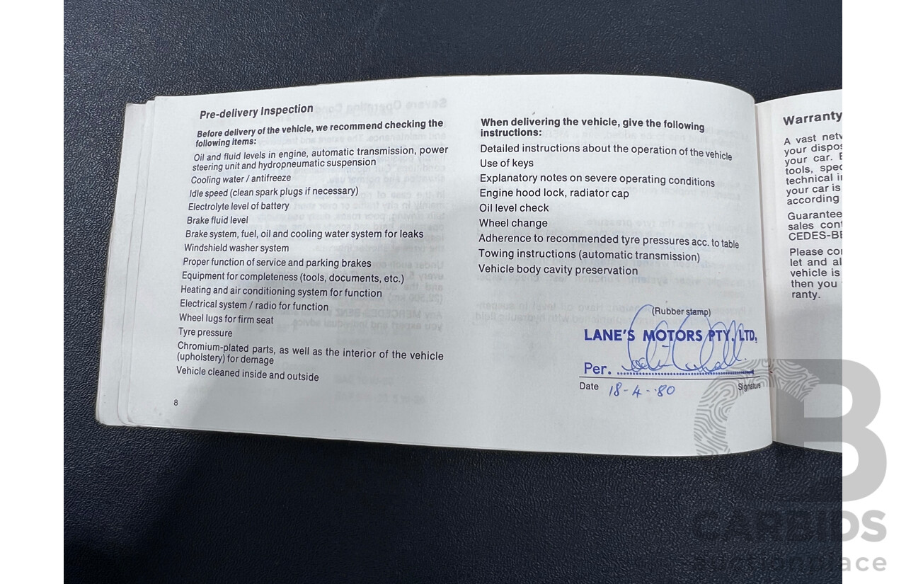 12/1979 Mercedes-Benz 450 SEL 6.9  4d Sedan Silver 6.9L V8