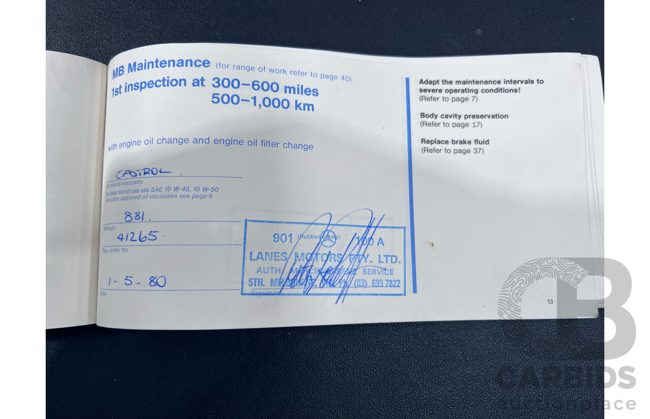 12/1979 Mercedes-Benz 450 SEL 6.9  4d Sedan Silver 6.9L V8