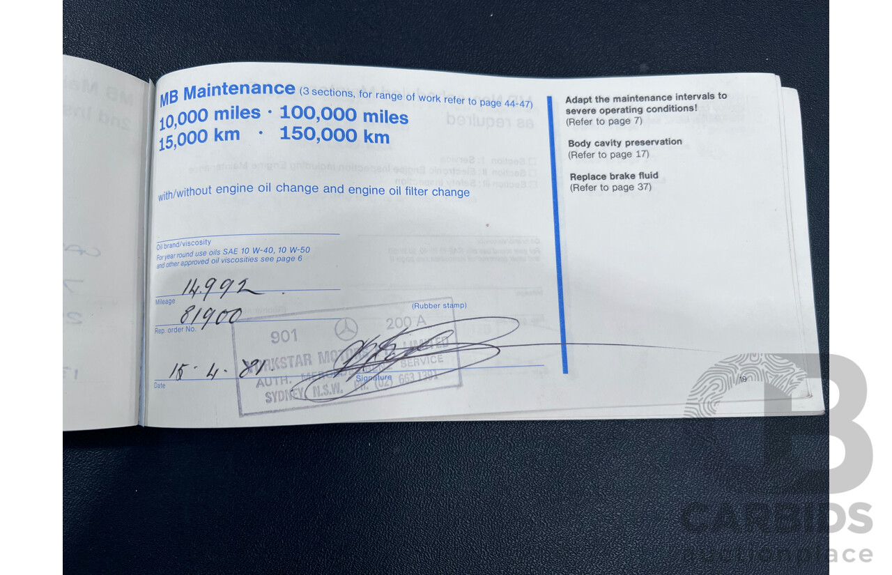 12/1979 Mercedes-Benz 450 SEL 6.9  4d Sedan Silver 6.9L V8