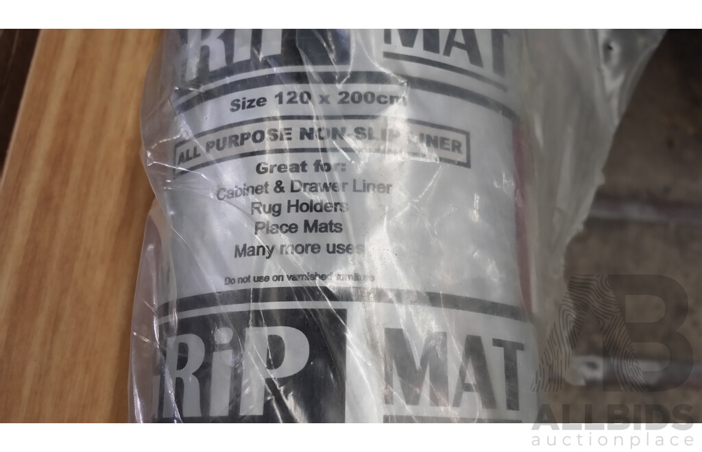 Laminae 12mm Laminate Flooring - Black Butt Finish - 1.81 Square Meters and 1 X Roll of Grip Mat All Purpose Non Slip Liner - New