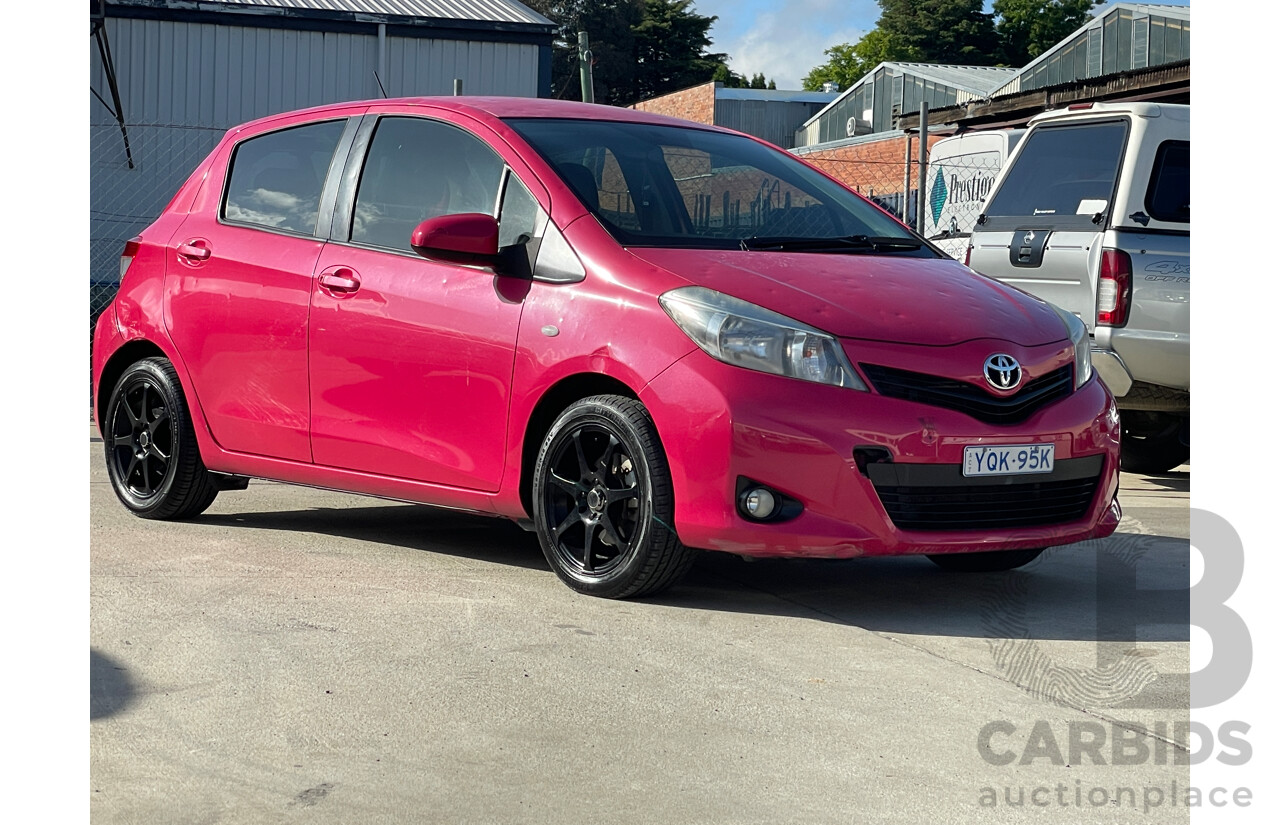 6/2012 Toyota Yaris YRX NCP131R 5d Hatchback Pink 1.5L