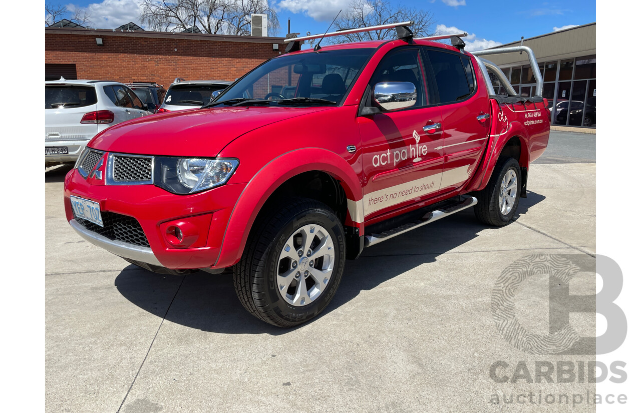 12/2013 Mitsubishi Triton Glx-R (4x4) MN MY14 UPDATE Double Cab Utility Red 2.5L