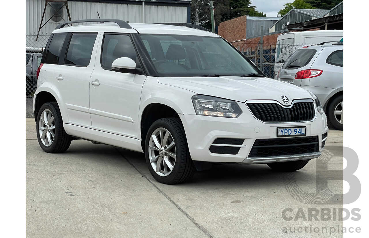 1/2015 Skoda Yeti Active 77 TSI (4x2) 5L MY15 4d Wagon White 1.2L