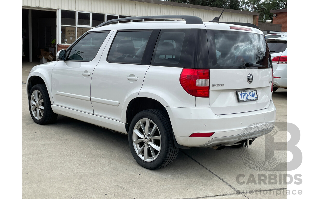 1/2015 Skoda Yeti Active 77 TSI (4x2) 5L MY15 4d Wagon White 1.2L