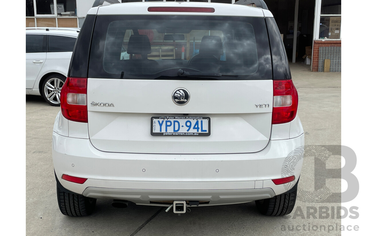 1/2015 Skoda Yeti Active 77 TSI (4x2) 5L MY15 4d Wagon White 1.2L