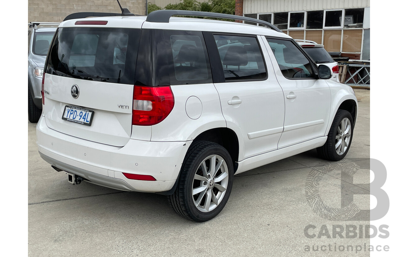 1/2015 Skoda Yeti Active 77 TSI (4x2) 5L MY15 4d Wagon White 1.2L