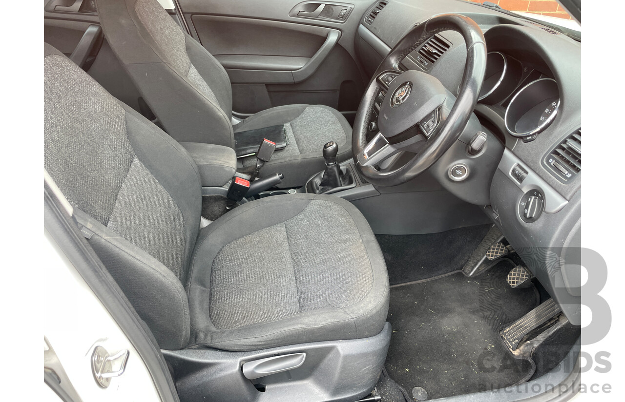 1/2015 Skoda Yeti Active 77 TSI (4x2) 5L MY15 4d Wagon White 1.2L