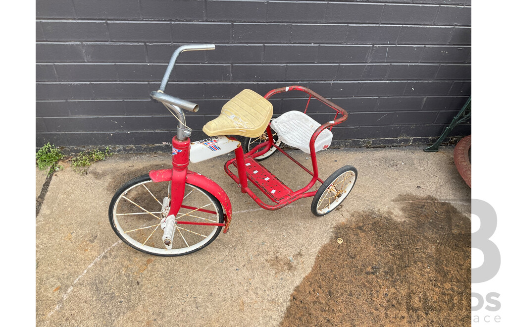 Vintage Tandem Trail Metal Tricycle Lot 1430841 ALLBIDS