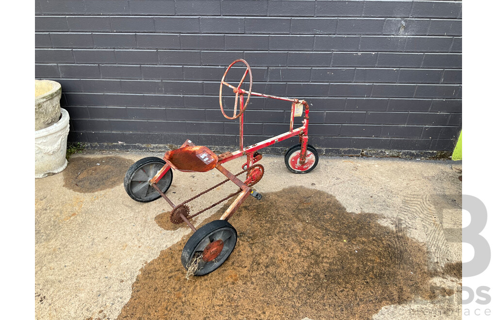 Retro Scratch Built Metal Tricycle