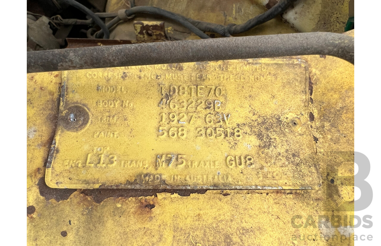 9/1978 Holden Gemini  TD Van Yellow 1.6L