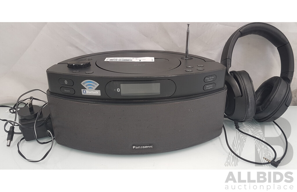 Panasonic Portable CD and Bluetooth System and Razer Kraken X Gaming Headset - Lot of 2 - Total ORP $169.98