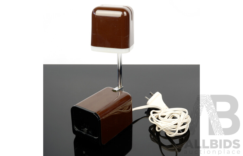 Cool Retro Desk Lamp with Adjustable Neck by L Wirski, Melbourne, Model 1001, Tested Working