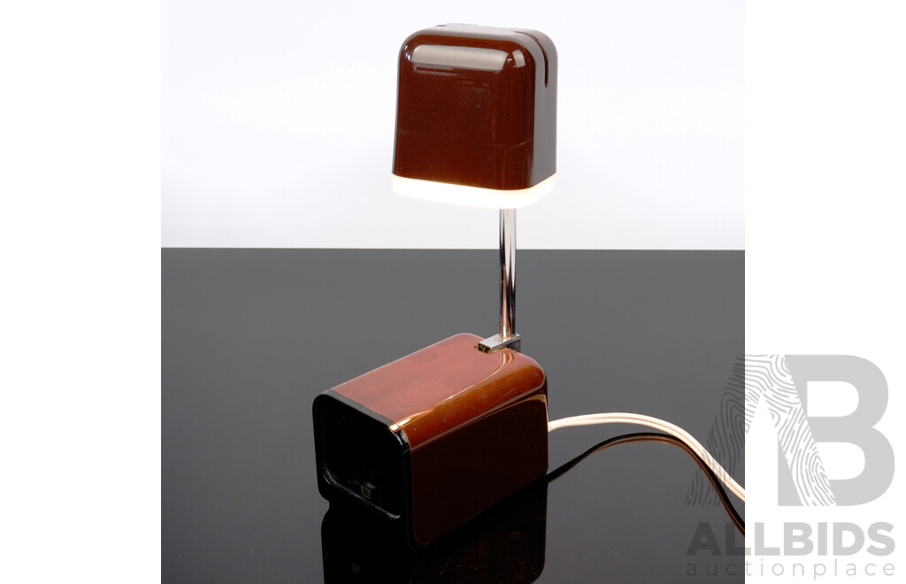 Cool Retro Desk Lamp with Adjustable Neck by L Wirski, Melbourne, Model 1001, Tested Working