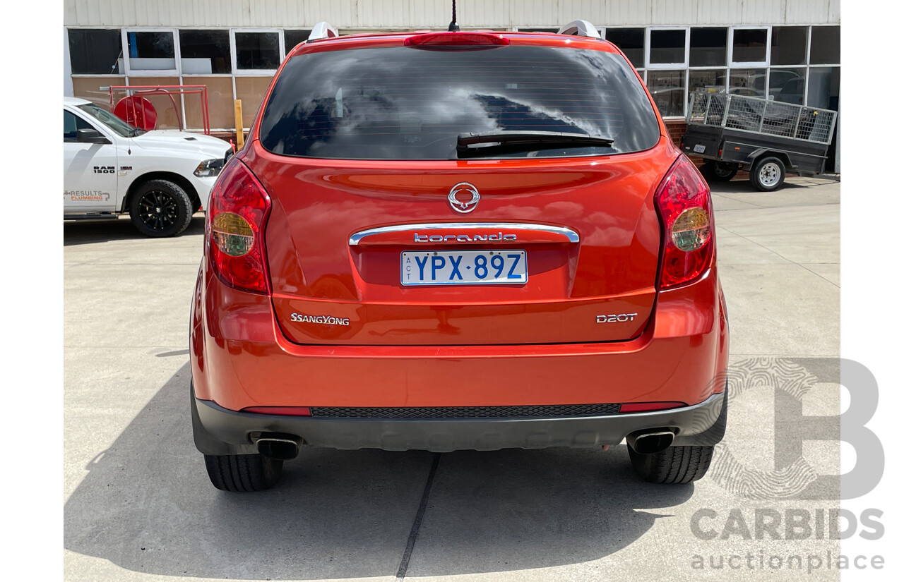12/2011 Ssangyong Korando S C200 4d Wagon Orange 2.0L