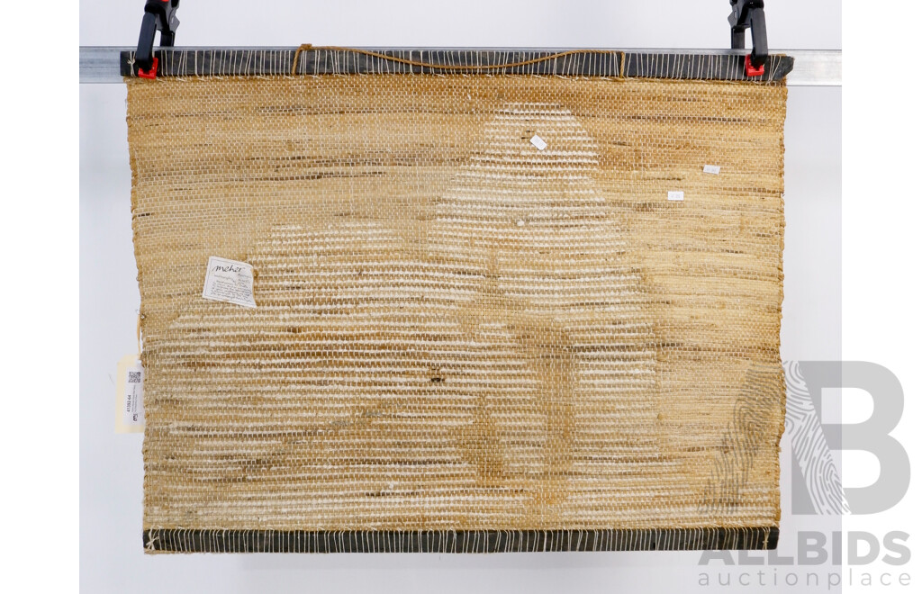 Retro Woven Wool, Wood and Jute Wall Hanging by Meher Australia, Made in India