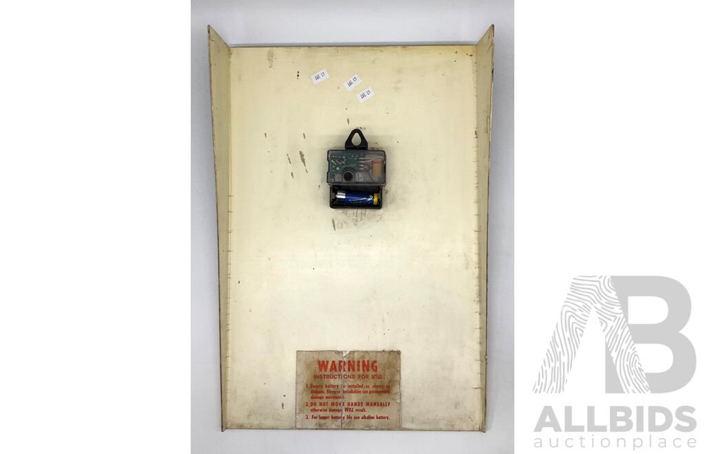 CHAMPION Wall Clock  Slanted Battery Operated Text: Time for a Champion Tune Up